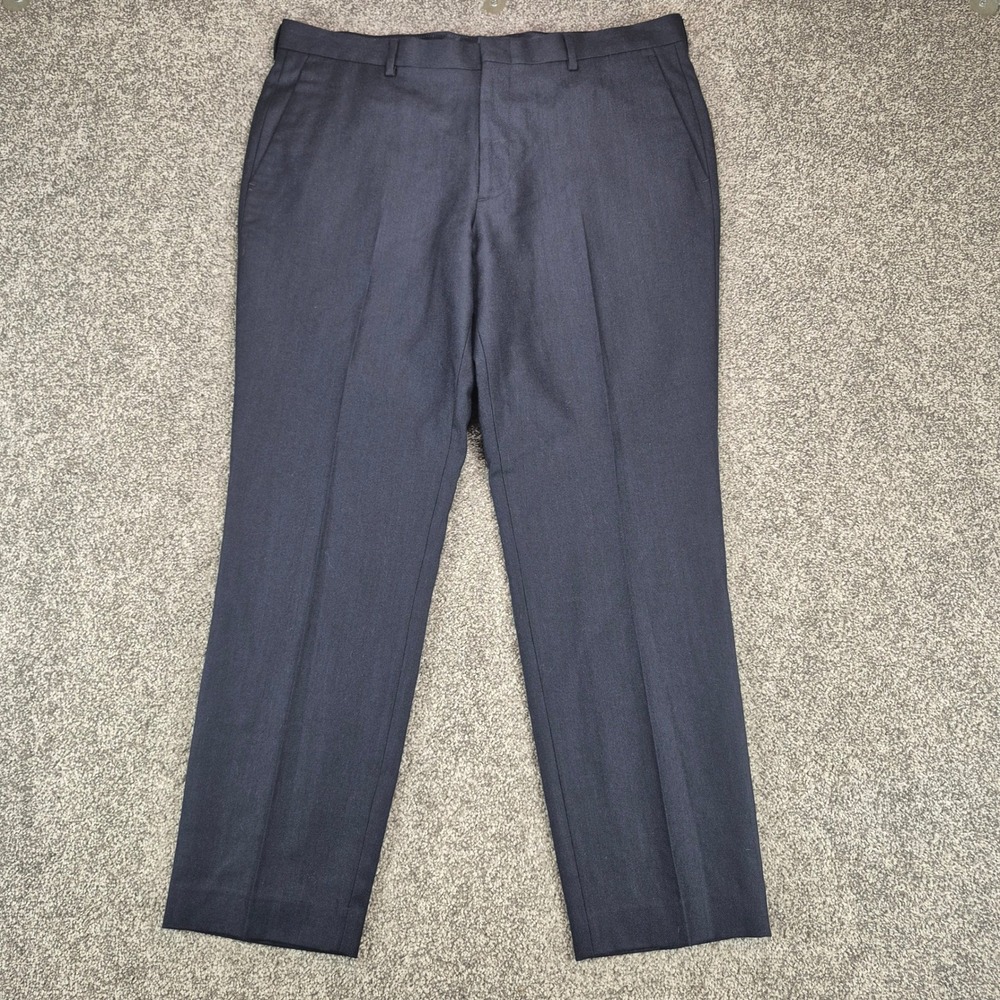 J.Crew Ludlow Dress Pants Mens 36x30 Navy Blue Moon Worsted Wool Cotton Slim Fit